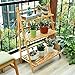 Ufine Bamboo Ladder Plant Stand 3 Tier Foldable Flower Pot Display Shelf Rack for Indoor Outdoor Home Patio Lawn Garden Balcony Organizer Planter Holder