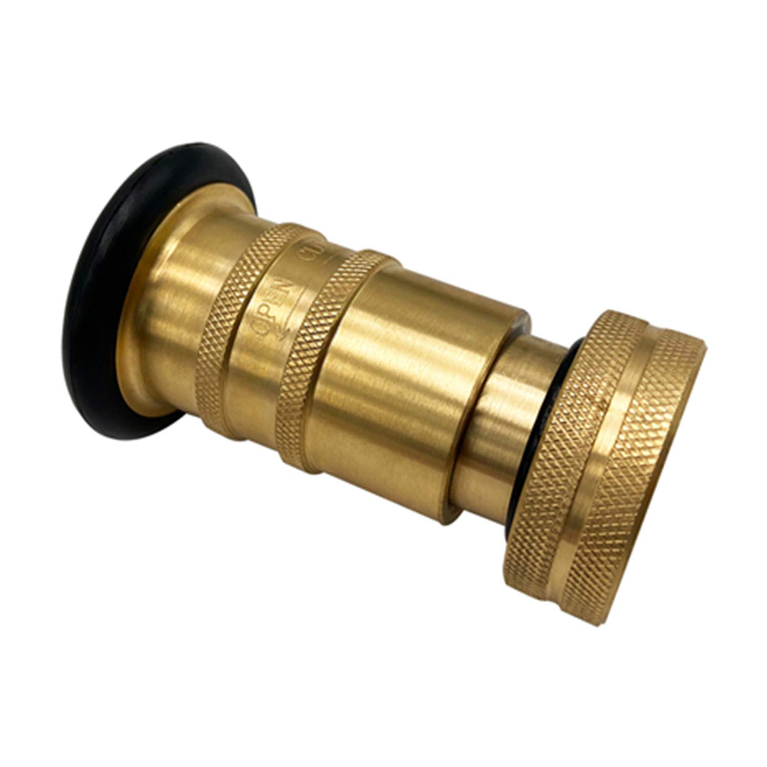 SAFBY Fire Hose Nozzle Brass Fire Equipment Spray Jet Fog (1.5" NPT