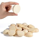Split Wood Balls 2 inch Half Wooden Balls 50mm Unfinished Half Wooden Beads for Crafts and Art Supplies (30PCS)