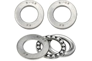 Rannb 51105 Thrust Ball Bearing Axial Ball Thrust Ball Bearings 25mm x 42mm x 11mm - Pack of 3
