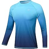 Men's Long Sleeve Swim Shirts Rash Guard Shirts UPF 50+ Sun Protection Quick Dry T-Shirt Athletic Workout Running Tops Shirts