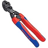 KNIPEX 7122200 Comfort Grip Angled High Leverage Cobolt Cut, Red