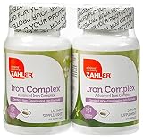 Zahlers Iron Complex, Complete Blood Building Iron Supplement, Iron Pills with Vitamin C, Kosher Certified, 100 Capsules Each (Pack of 2)