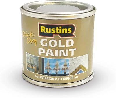 RUSTINS Quick Drying Gold Paint 100ml - Vibrant Finish, Long-Lasting Protection