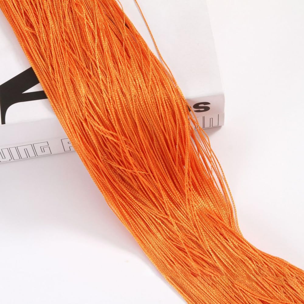 Wambere 1 x 1 m x 2 m string curtain, line curtain, door curtain, background curtain, rope curtain, curtain for window decoration, room divider, decoration, holiday decoration, orange