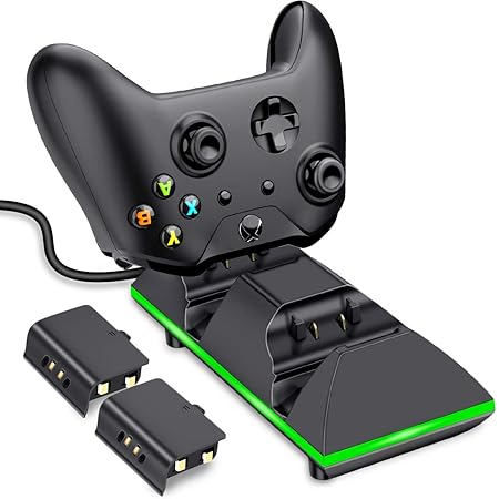 Xbox One Controller Ladestation, BEBONCOOL 2x800mAh Xbox One Akku Xbox Controller Ladestation, Dual Xbox Akku Ladeatation Zub