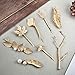 16 Pieces Metal Leaf Hair Clips Gold Silver Vintage Retro Hair Pin Minimalist Decorative Hair Barrettes Crystal Bobby Pins for Women Girls Hair Accessories