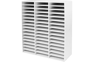 Literature Organizer, 48 Compartments Desktop File Sorter, Paper Storage Cabinet for Office, Home & School Documents and Maga