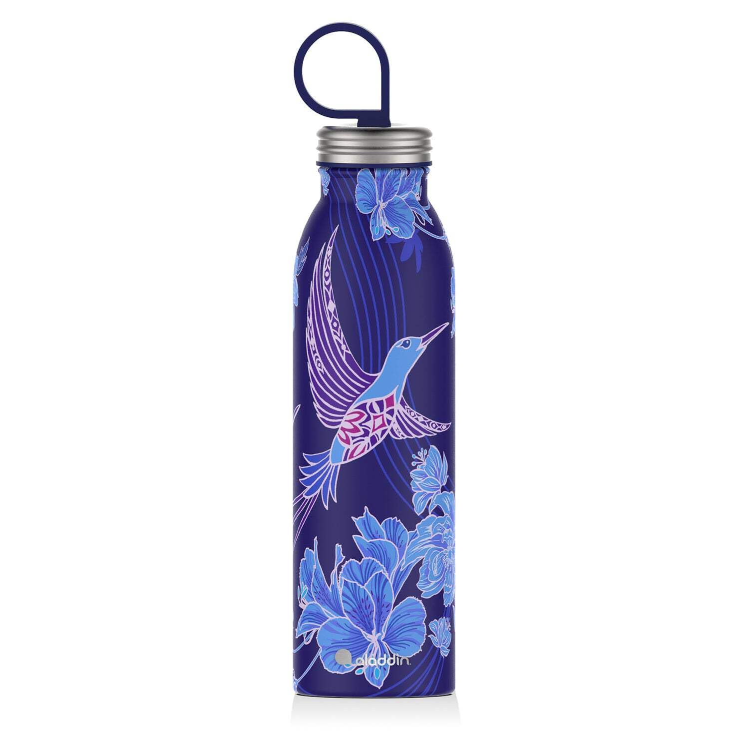 Aladdin Chilled Thermavac Stainless Steel Water Bottle 0.55L Riverside Indigo – Insulated Metal Water Bottle - Keeps Cold for 9 Hours - BPA-Free Thermos Flask - Leakproof - Dishwasher Safe
