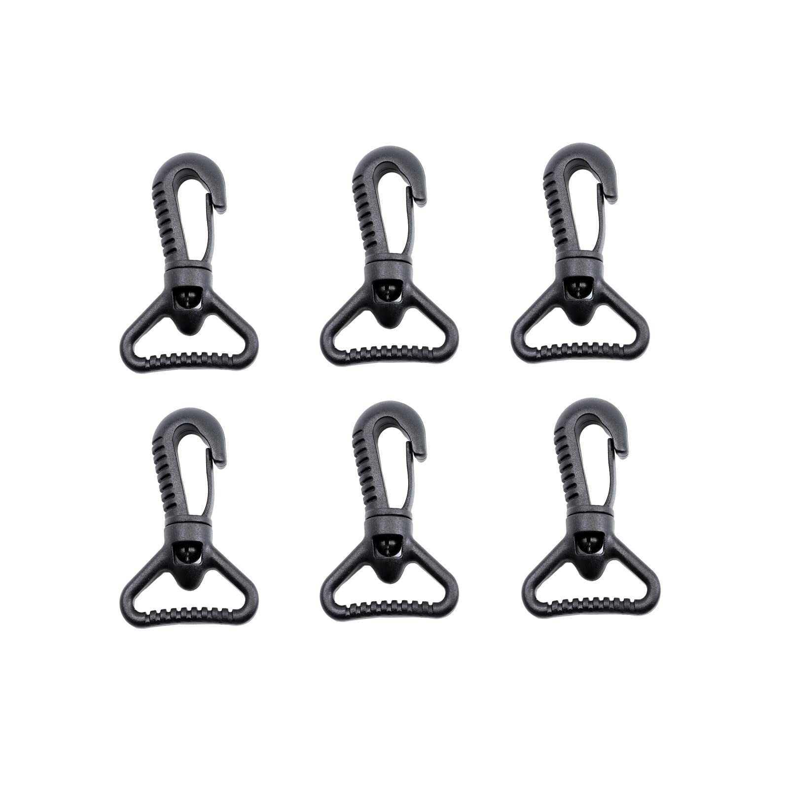 Baikeen Plastic Snap Hooks,Plastic Swivel Snaphook Push Gate Clip Rotary Snaphook Rotate Claw Snap Clip Buckle Clasp Hooks for Strap (25mm(1") - 6 pieces)