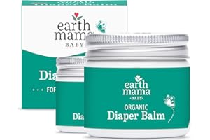 Earth Mama Organic Diaper Balm 2-Ounce | Diaper Cream for Baby | EWG Verified, Petroleum & Artificial Fragrance-Free with Calendula for Sensitive Skin (2-Pack)