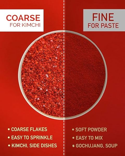 NONGSHIM TAEKYUNG KOREAN CHILI POWDER, GOCHUGARU CHILI FLAKES. KIMCHI POWDER (FLAKE, 1LB) – 100% RED PEPPER FLAKES FOR KOREAN & ASIAN FOOD. MSG FREE.