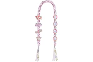 JIZWPOOM Class of 2025 Graduation Leis,Pink & White Ribbon Lei with Dly Accessories,Graduation Gifts for Woman Gril Kids Graduate