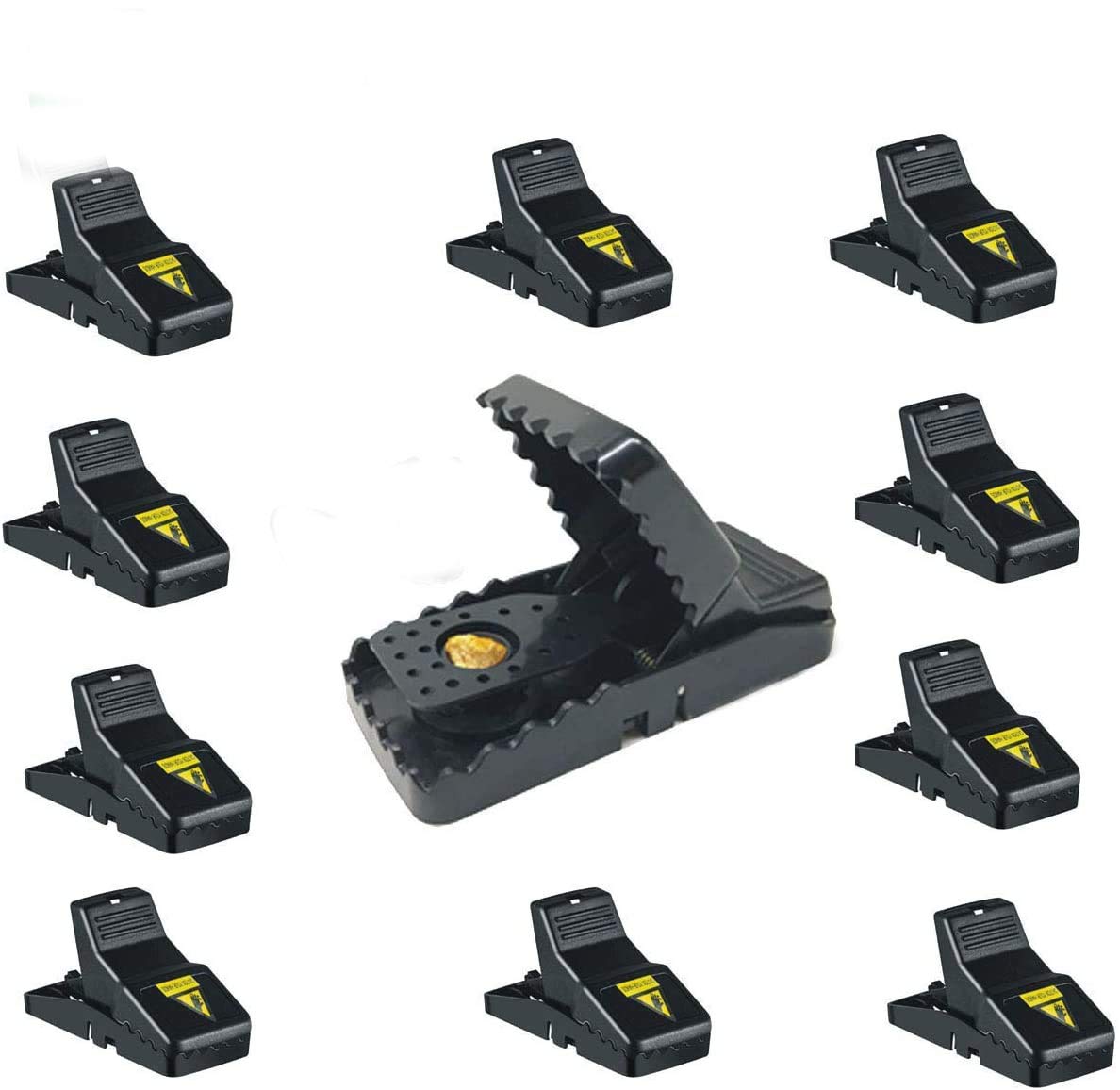 Redlution Mouse Trap - Rat/Mice Traps That Work Humane Snap Rodent Killer（12Pack） Effective and Sensitive Mouse Catcher, Safe Around Children and Pets (12 Pack)