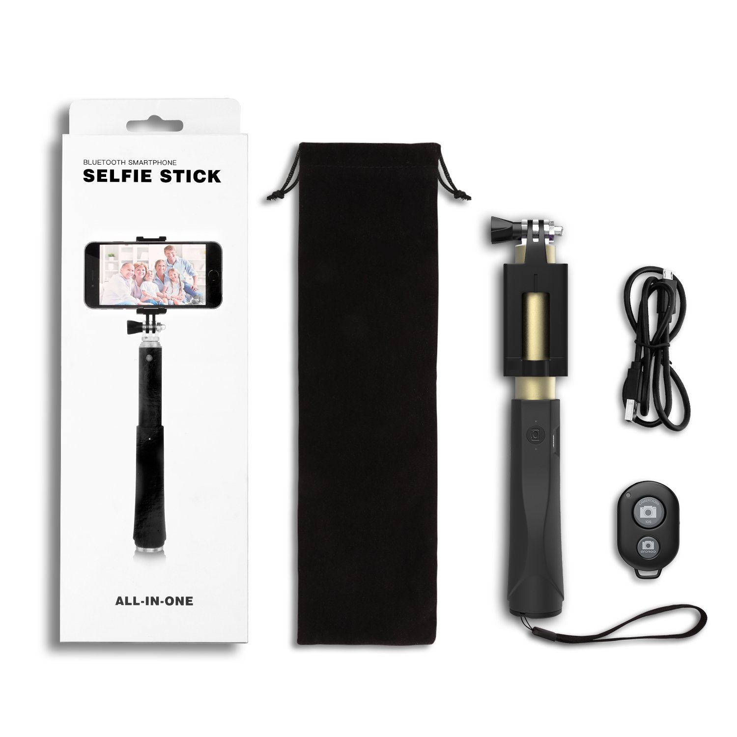 MoKo Bluetooth Extendable Selfie Stick Monopod for iPhone XS/XS Max/XR ...