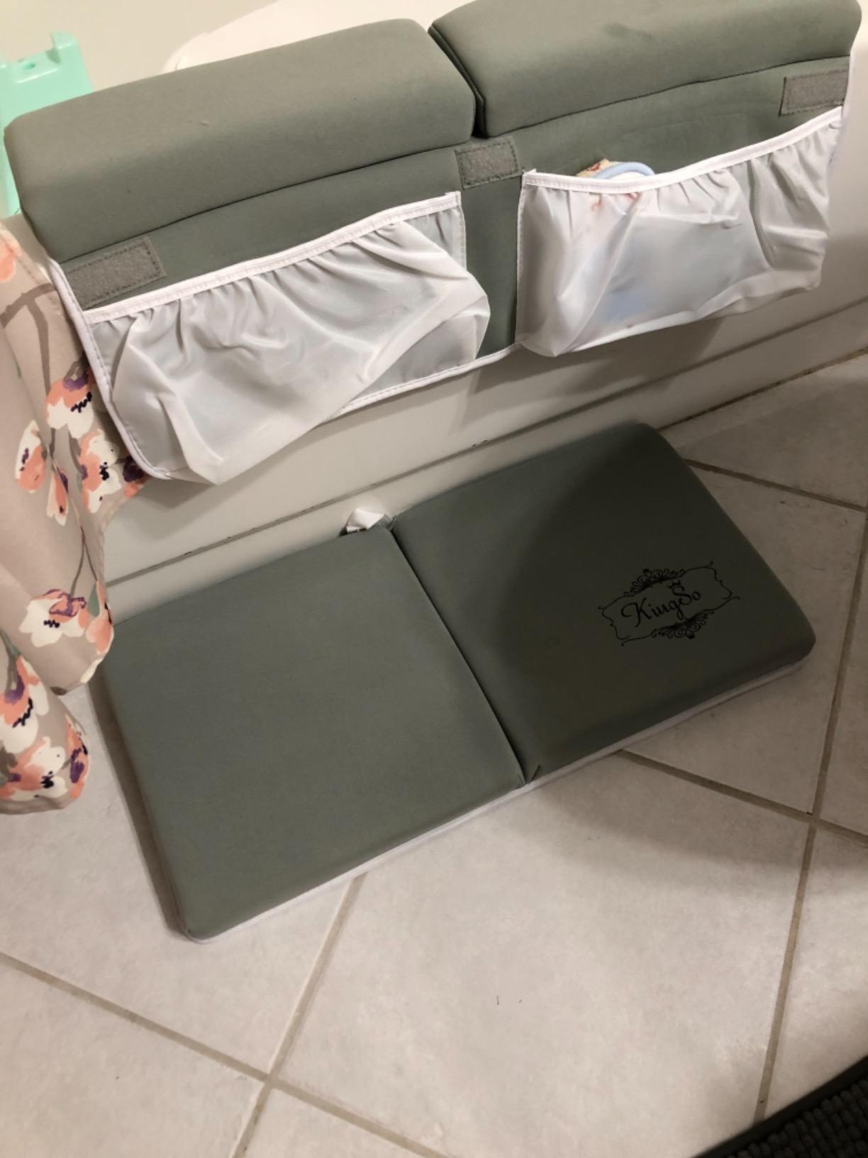 KINGSO Bath Kneeler and Elbow Rest Pad Set Baby Bath Kneeling Pad Non
