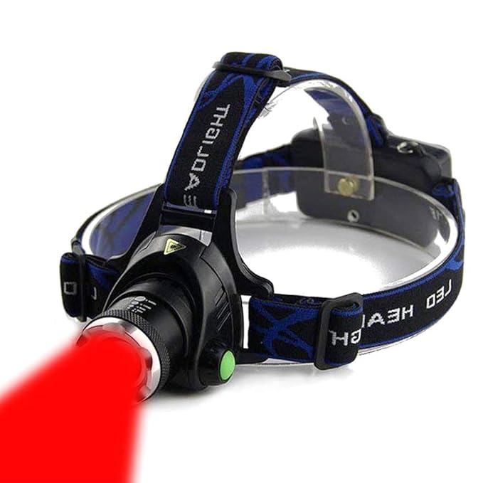 AuKvi Red Light Headlamp,3 Mode Red LED headlamp,Zoomable Red headlamp