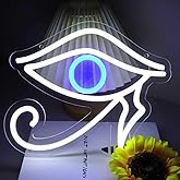 MOERBENCHI Eyes Neon of Horus Sign Evil Eye Neon Sign for Wall Decor, USB Dimmable LED Light for Game Room Bedroom Man Cave Bar Birthday Party Decoration Christmas Gifts(11 * 9inch)