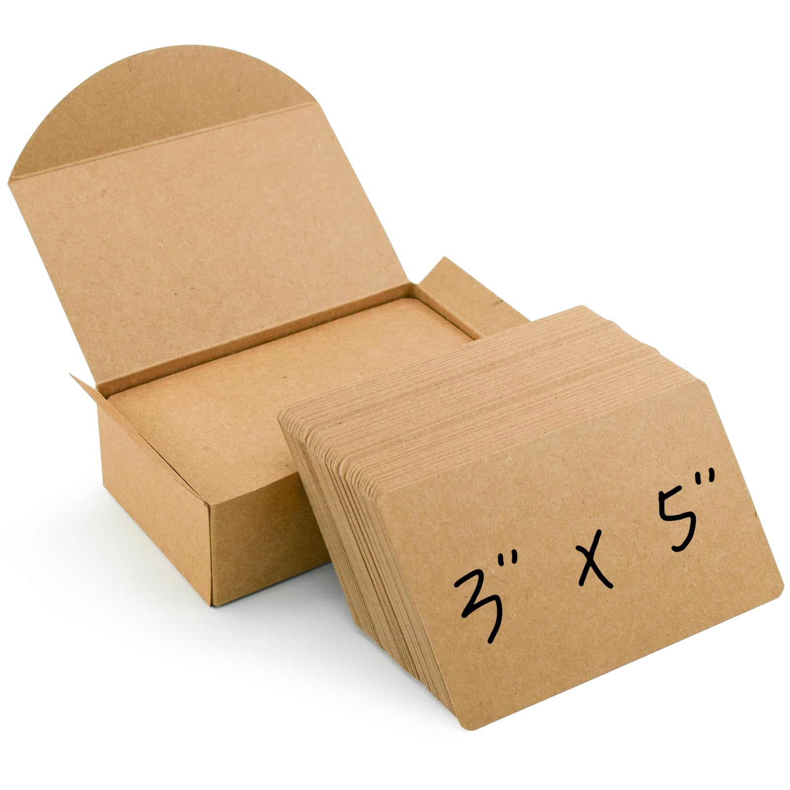 VANRA 300PCS Blank Index Cards 3x5 inches Note Cards Thick 110lb Cardstock Flash Cards, Unruled Study Cards for School Learning, Office (Yellow, 300/Pack)