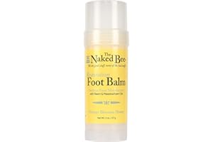 The Naked Bee Foot Balm for Restoration Heel (2 oz) Orange Blossom Honey Foot Balm - Intensive Repair & Cracked Heel Treatment - Deeply Moisturizing & Nourishing for Dry, Tired Feet