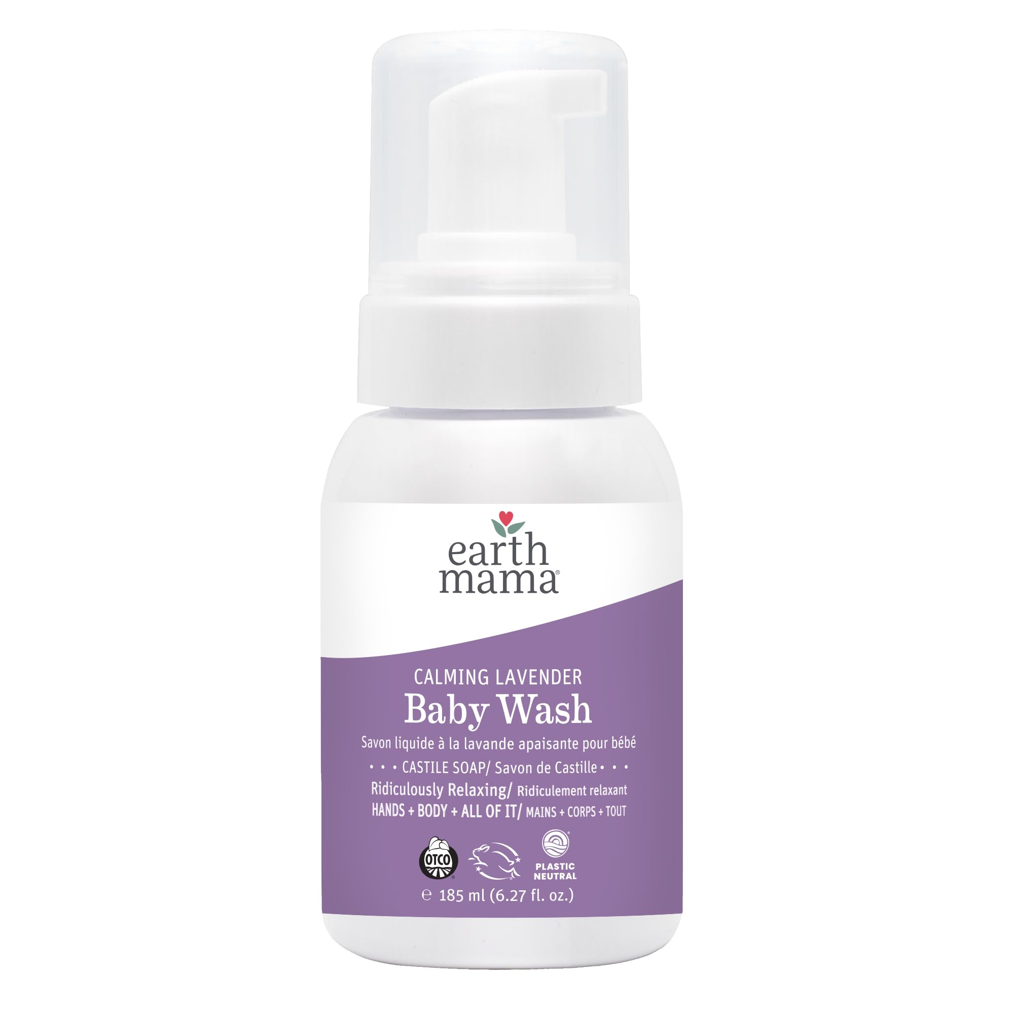 Earth Mama Angel Baby 160ml Calming Lavender Shampoo and Body Wash