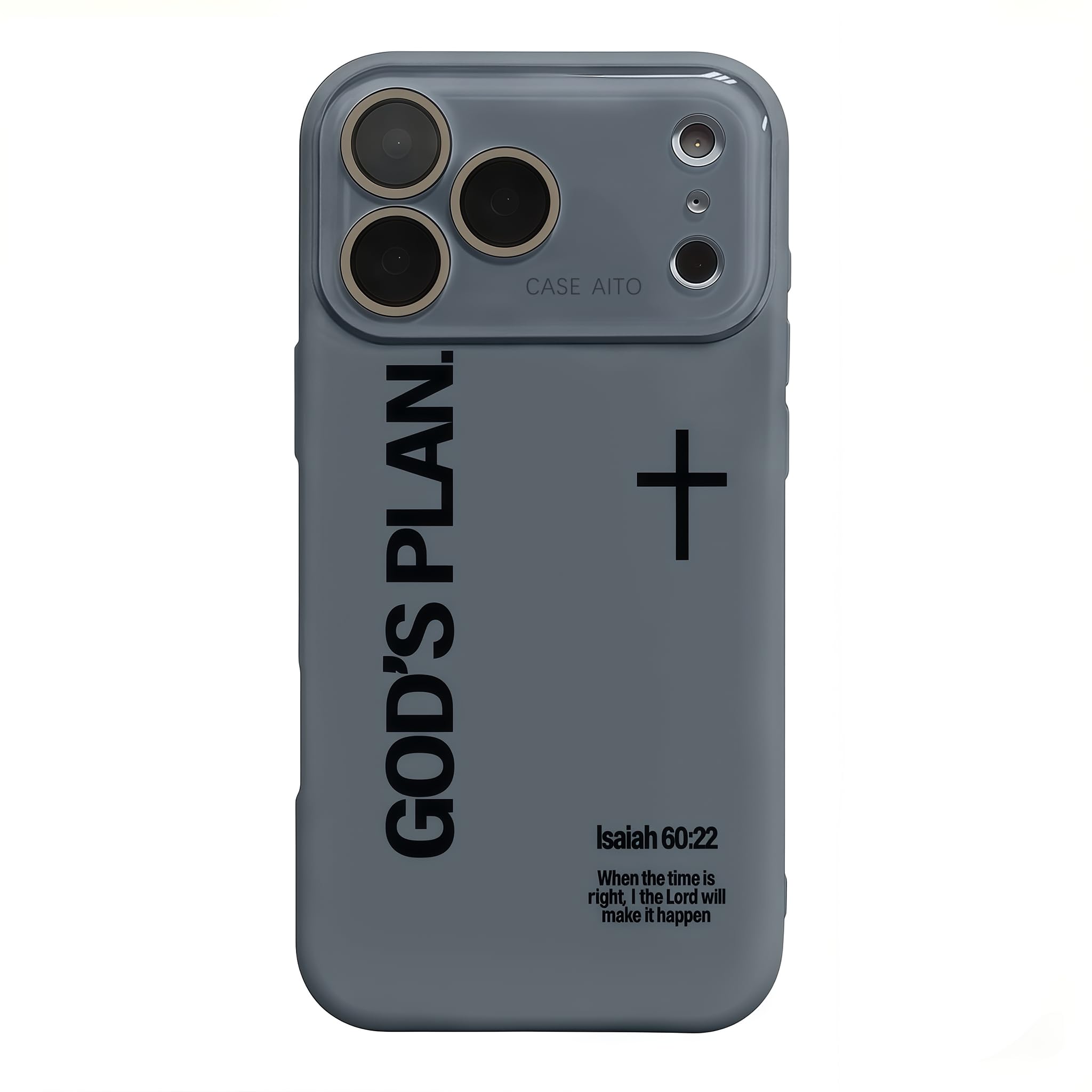SUMALAY God‘s Plan Dopamine Phone Case - Solid Color Ultra Skin-Friendly Design with All Inclusive Lens Protection for iPhone 16 Pro，Gray-1