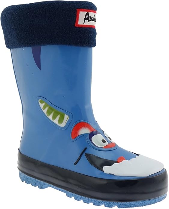 Gummistiefel Kinder Gefüttert - Rutschfeste Regenstiefel Mit Cartoon Print