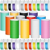 5040 Counts Paper Wristbands for Events Colored Wrist Bands Bulk Neon Paper Bracelets 12 Colors Waterproof Lightweight Adhesive Armbands for Party Music Festivals Concerts