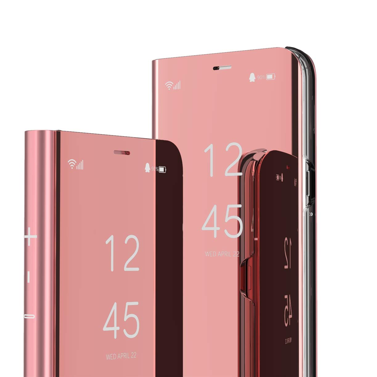 IMIRST Flip Case for OPPO A54s - Mirror Design Clear View Flip Bookstyle Luxury Protecter Shell With Kickstand Phone Case Cover for OPPO A54s. Flip Mirror: Rose Gold