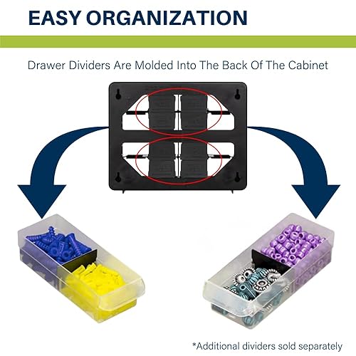 Akro-Mils 10116 16-Drawer Plastic Drawer Storage Cabinet For Garage - View #8