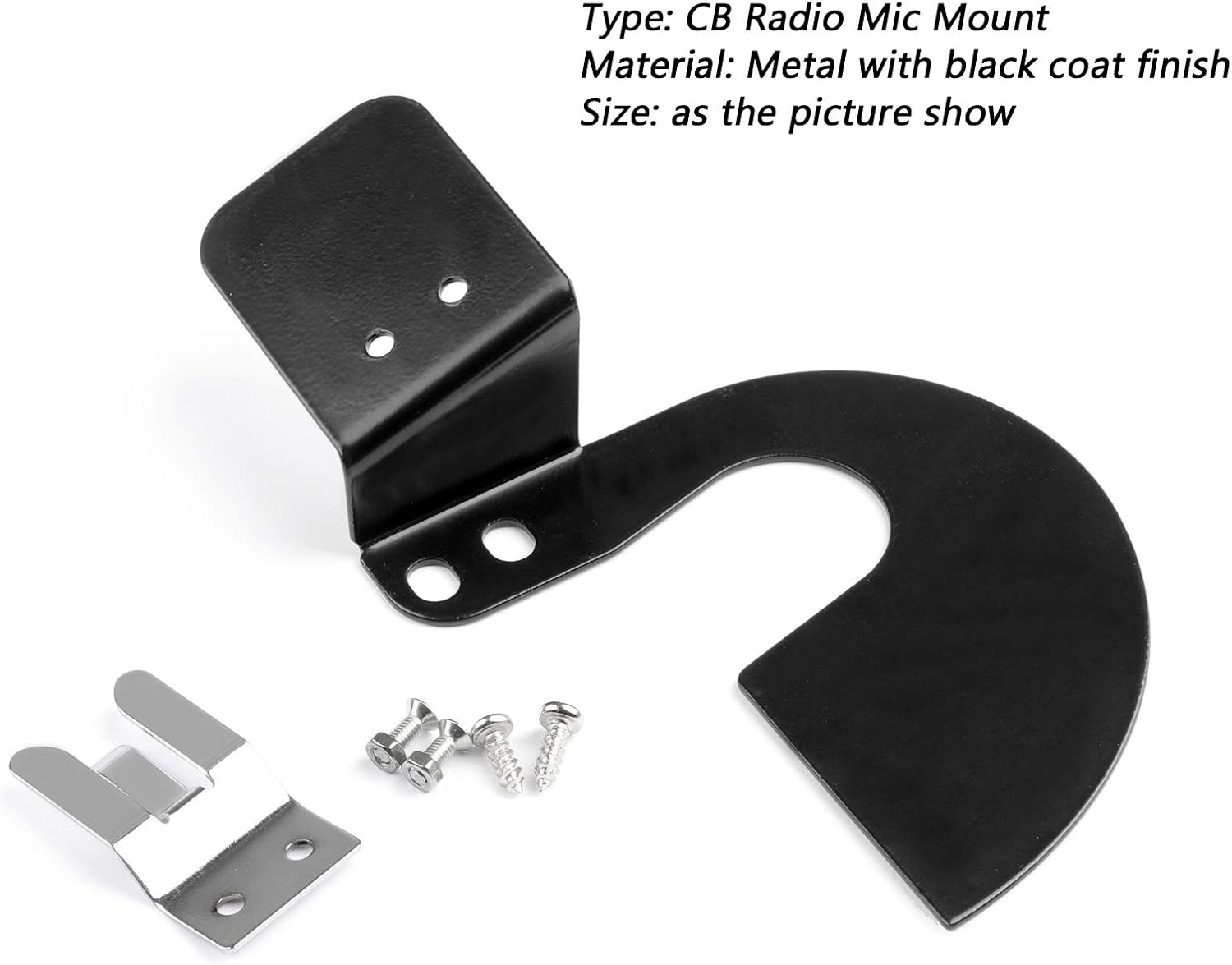 U 75WXST CB Radio Mic Mount Holder Passenger Grab Bar For Jeep Wrangler