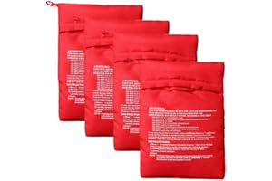 4PCS Reusable Express Microwave Potato Bag Saving Time Baking Fabric Pouch Bag for Any Type of Potatoes Bake Bags Just in 4 M