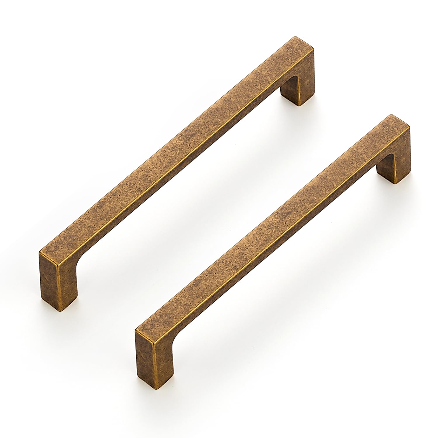 Photo 1 of Ravinte 20 Pack Solid 5 Inch Kitchen Square Cabinet Handles Antique Brass Pulls Drawer Pulls Kitchen Cabinet Hardware Handles
