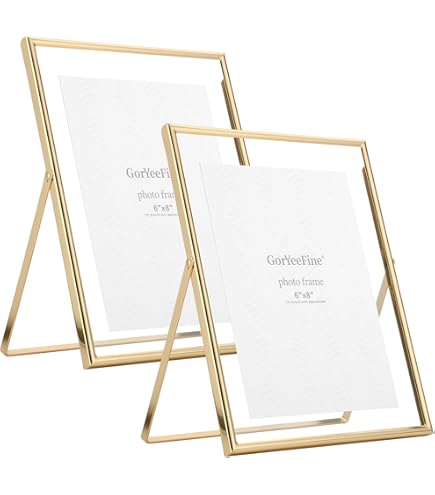 YiPinYin Gold 10x12" Floating Frame Set Of 2 - Metal Tabletop Frames For 5x7" To 8.5x11" Photos - View #9