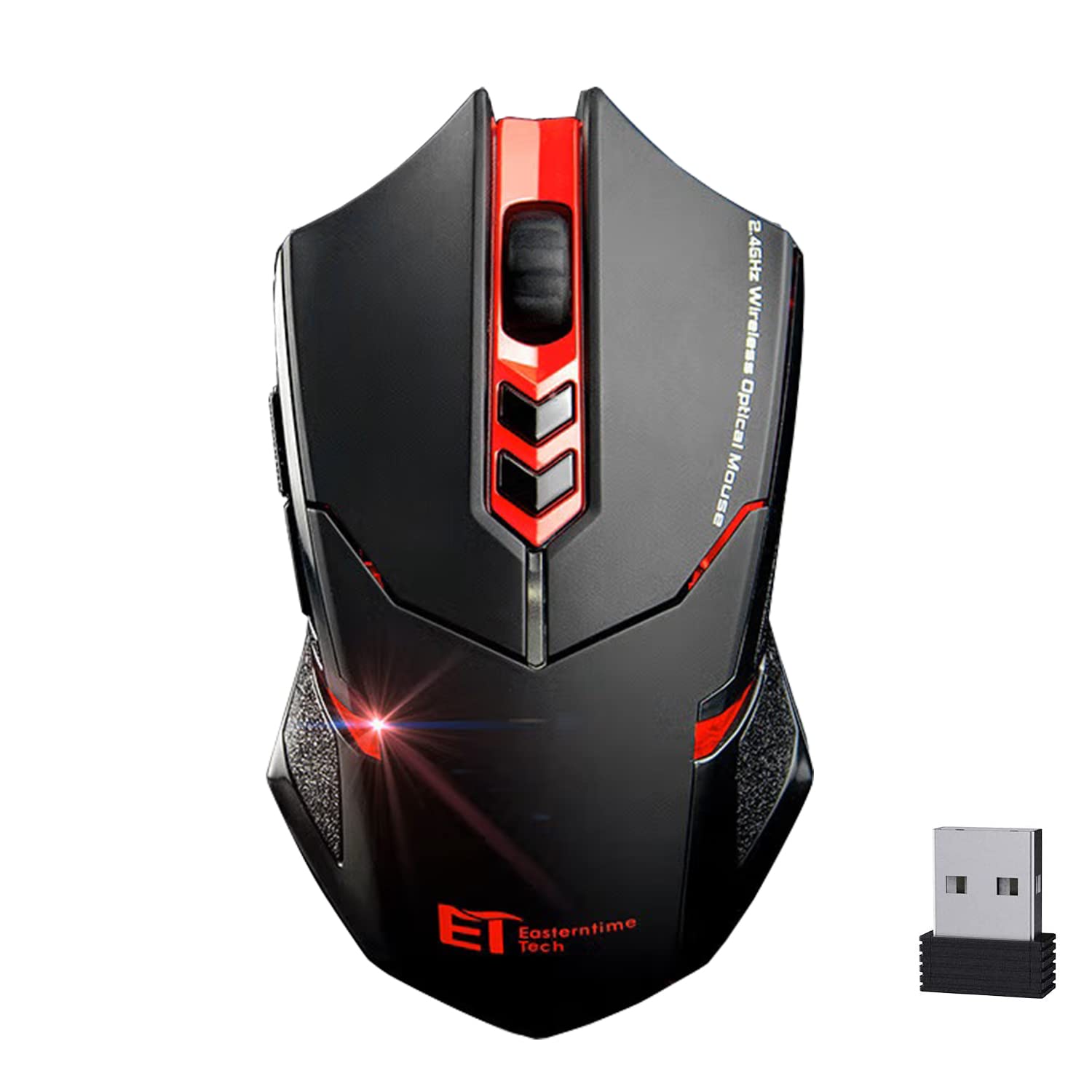 UrChoiceLtd® 2016 ET TECH X-08 2.4GHz 8D 2000DPI RED Wireless 6 Buttons Usb Optical Gaming Mouse Mice for Mac PC Laptop Desktop Notebook (Red) — image 1
