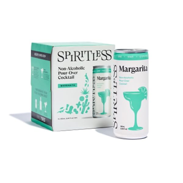 SPIRITLESS MARGARITA, NON-ALCOHOLIC POUR-OVER CANS, READY TO DRINK...