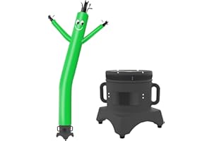MOUNTO 10ft Inflatable Dancer Waving Tube Man Puppet for Store Sign (Green)