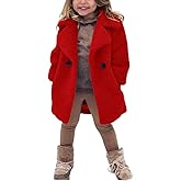 rrhss Baby Girls Faux Fur Teddy Long Coat Toddler Kids Winter Fleece Jacket Warm Outwear Clothes