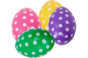 FAVOMOTO 4pcs Colorful PVC Inflatable Easter Eggs Outdoor Yard Decorations Giant Easter Egg Balloons