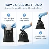 ALIA Black Large Adult Nappy Sacks 200 x 100 Pack Extra Large Easy Tie view 6