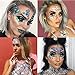 Lady Up 6 PCS Face Jewels Tattoo Set Mermaid Gem Rhinestones Eyes Body Stickers Bindi Crystals Glitter for Rave Party Festival