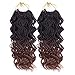 Belle Show14'Wavy Senegalese Twist Free Ends Synthetic Braiding Hair Extensions 35 Roots/Pack 85g Kanekalon Ombre Jumbo Crochet Braids Pre-looped Hair (3 pcs 14 inch, 1b/30)