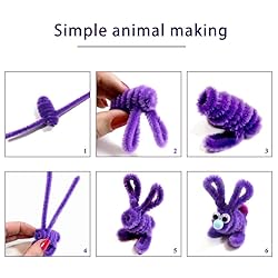 100 Pieces Pipe Cleaners Chenille Stem, Solid Color