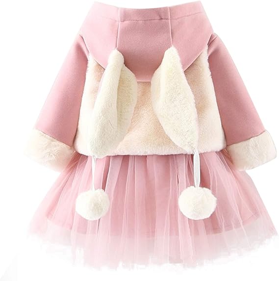 Amazon.com: vastwit Toddler Girls Mesh Tutu Dress Hoodie Frock with Rabbit Ear and Sleeveless 