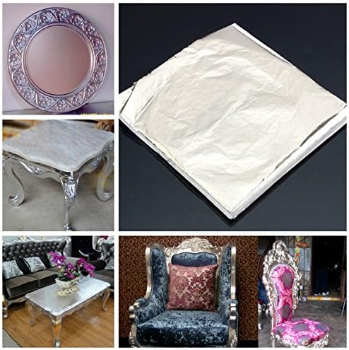Silver Leaf Sheets 999/1000 Real Silver 1000 pcs Silver 100% Leaf Sheets For Cooking Art NEW Genuine Authentic for, Decoration, Health &amp; Beauty, Home Arts &amp; Crafts, Metal Working,