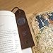 Leather Bookmark Handmade with Map Design - Pack of 2 Genuine Leather Book Marks - Perfect Bookmarks for Men Women and Kids | Great Idea for Leather Gifts for Bookworms Writers Relatives and Friends