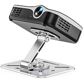 3-in-1 Mini Projector Mount, Wall and Ceiling Mount with 1/4-Inch Thread | Foldable, Easy Setup, Height Adjustable and 360-degree Rotation Compatible with Most Projectors for Home, Office