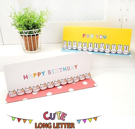 Amazon キュート ロング レターセット 2種 レターペーパー 便箋 手紙 封筒 春 オフィス用品 デザイン文具 可愛い 水玉 ピンク レッド 赤 グリーン ブルー 青 ユニーク 誕生日 プレゼント 小物 雑貨 かわいい 個性的 携帯 パステル 動物 ねこ