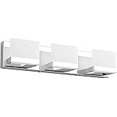 Tipace Modern 3 Lights LED Vanity Light for Bathroom Up and Down Chrome Bathroom Wall Light Fixtures Over Mirror(White Light 
