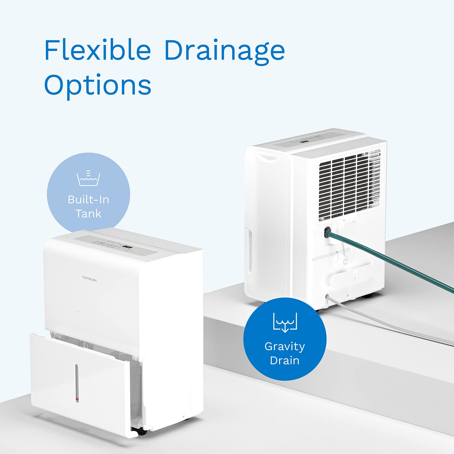 hOmeLabs 1,500 Sq. Ft Energy Star Dehumidifier for Medium to Large Rooms and Basements white